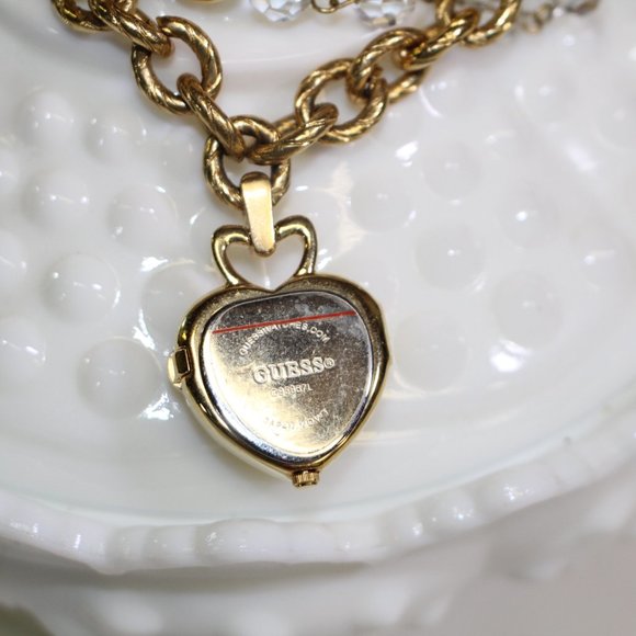 Guess Gold Tone Covered Capped  G Watch Charm Bracelet G95367L - Picture 6 of 12